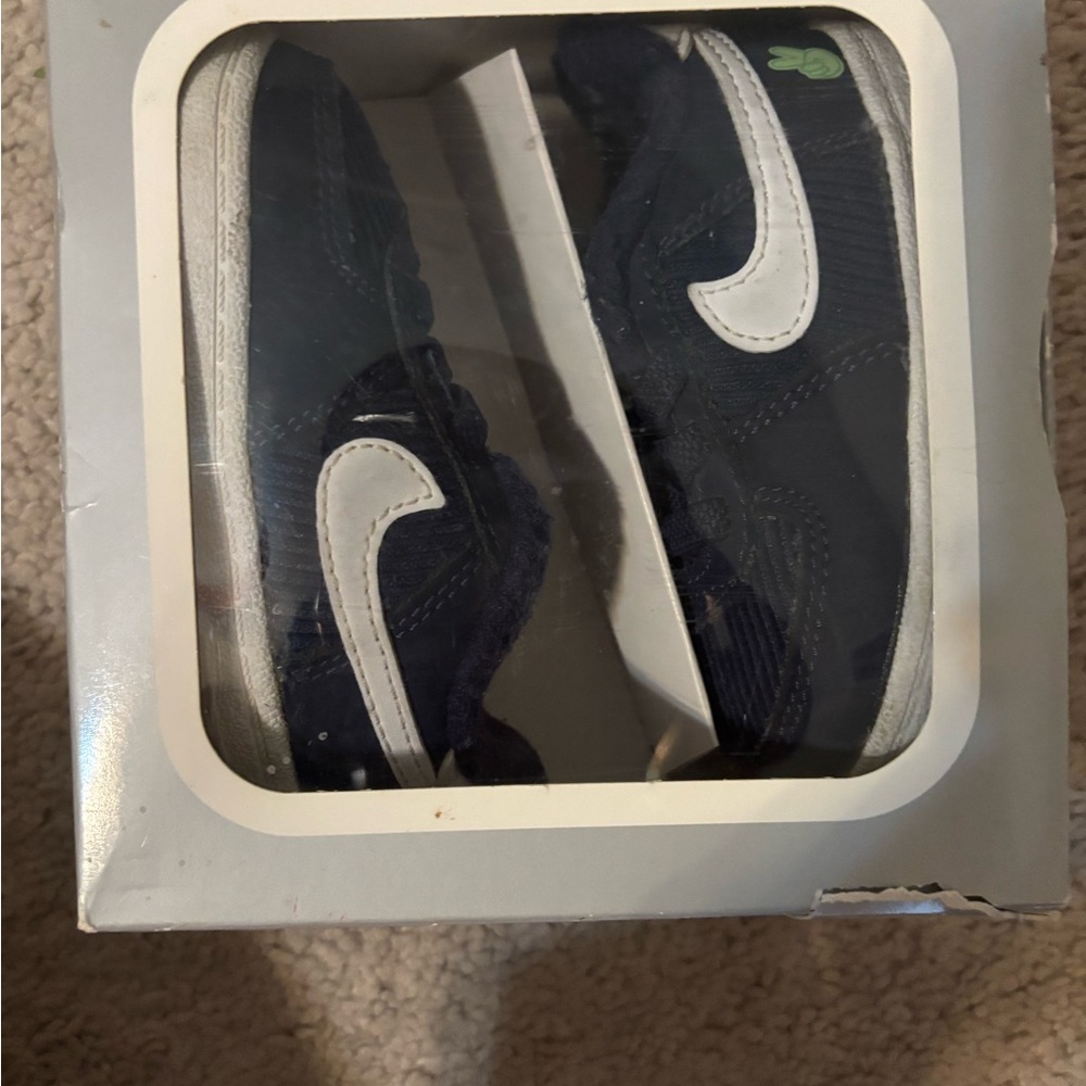 Nike Kids Dark Blue Sneakers with White Swoosh